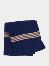 Libeco Noa Blue and Brown Linen Napkin