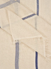 Libeco Andros Linen White and Blue Tablecloth