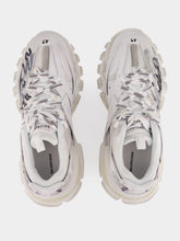 Balenciaga White Track Signature Logo Sneakers