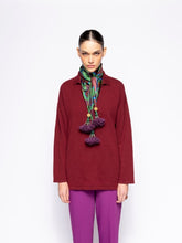 Paula Granita Octa Print Printed Silk Twill Scarf with Trims