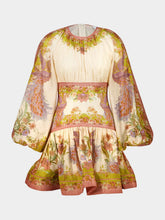 Zimmermann Indra Chartreuse Floral Mini Dress