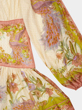 Zimmermann Indra Chartreuse Floral Mini Dress