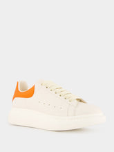 Alexander McQueen White and Orange Oversized Sneakers