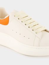 Alexander McQueen White and Orange Oversized Sneakers