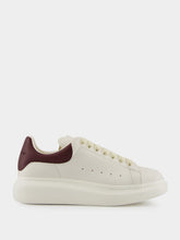 Alexander McQueen Off White and Bordeaux Oversized Sneakers