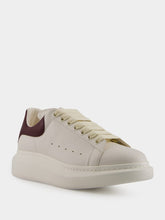 Alexander McQueen Off White and Bordeaux Oversized Sneakers