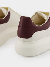 Alexander McQueen Off White and Bordeaux Oversized Sneakers