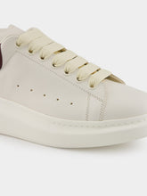 Alexander McQueen Off White and Bordeaux Oversized Sneakers
