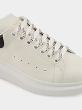 Alexander McQueen White and Black Oversized Sneakers New Tech Calf Leather