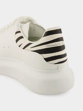 Alexander McQueen White Oversized Zebra Heel Sneakers