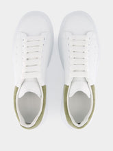 McQueen White and Olive Green Oversized Sneakers