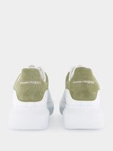 McQueen White and Olive Green Oversized Sneakers