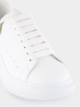 McQueen White and Olive Green Oversized Sneakers