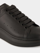 Alexander McQueen Black Oversized Leather Sneakers