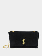 Saint Laurent Reversible Kate Medium Bag in Black Suede