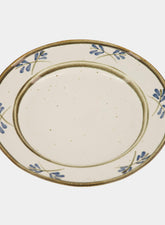 House of Capricorn Hand-Painted Lusitano Leaf Stoneware Dessert Plate