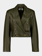 Zimmermann Olive Hypnotic Leather Blazer