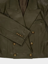 Zimmermann Olive Hypnotic Leather Blazer