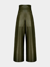 Zimmermann Olive Hypnotic Leather Tailored Pants