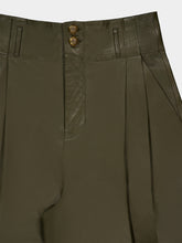 Zimmermann Olive Hypnotic Leather Tailored Pants