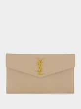 Saint Laurent Dark Beige Uptown Pouch in Grain de Poudre Leather