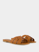 Saint Laurent Brown Tribute Flat Sandals