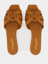 Saint Laurent Brown Tribute Flat Sandals