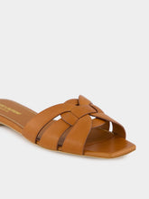 Saint Laurent Brown Tribute Flat Sandals