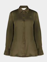 Zimmermann Olive Hypnotic Satin Shirt