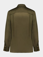 Zimmermann Olive Hypnotic Satin Shirt