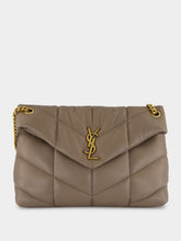 Saint Laurent Light Taupe Puffer Medium Bag in Lambskin