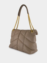 Saint Laurent Light Taupe Puffer Medium Bag in Lambskin