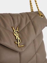 Saint Laurent Light Taupe Puffer Medium Bag in Lambskin