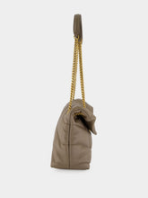 Saint Laurent LouLou Puffer Small Light Taupe Lambskin Bag