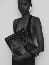 Saint Laurent Black Niki Vintage Leather Shopping Bag