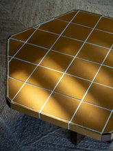House of Capricorn Lisboa Blue Ceramic Tile and Ash Wood Coffee Table