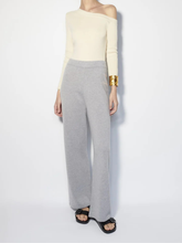 Paula Straight Light Grey Cashmere Pants