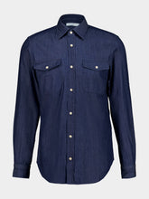 Boglioli Navy Regular-Fit Cotton Shirt