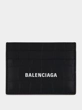 Balenciaga Matte Croc-Embossed Card Holder