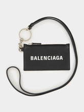 Balenciaga Black Cash Card Case with Keychain