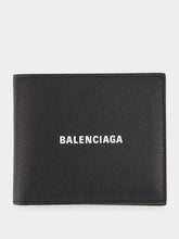 Balenciaga Black Cash Square Folded Leather Wallet