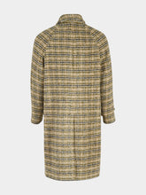 Piacenza 1733 Beige Checked Wool-Silk Coat