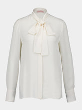 Valentino Garavani Scarf-detail silk shirt