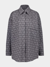 Valentino Garavani Grey Long-Sleeve Toile Iconographe Wool Shirt