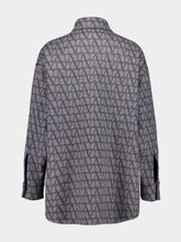 Valentino Garavani Grey Long-Sleeve Toile Iconographe Wool Shirt
