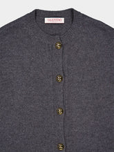 Valentino Garavani Dark Grey Wool Cardigan