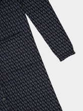 Valentino Garavani Black V-Neck Toile Iconographe Virgin Wool Cardigan Dress