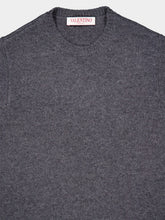Valentino Garavani Dark Grey Wool Knit Mini Dress