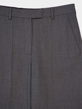 Valentino Garavani High-Waist Straight Leg Grey Wool Trousers