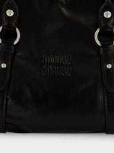 Miu Miu Black Shiny Leather Top-Handle Bag